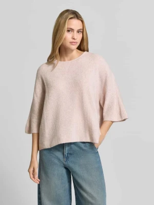 sweter z dzianiny o kroju oversized z domieszką lnu American Vintage Écru