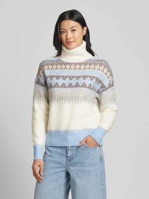 Sweter z dzianiny o kroju oversized z golfem Christian Berg Woman