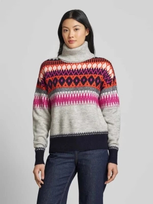 Sweter z dzianiny o kroju oversized z golfem Christian Berg Woman