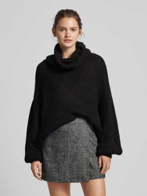 Sweter z dzianiny o kroju oversized z golfem model ‘Juna’ LeGer by Lena Gercke