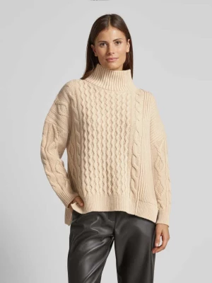 Sweter z dzianiny o kroju oversized z golfem model ‘VENETO’ Weekend Max Mara