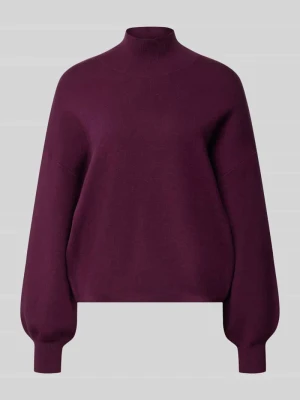 Sweter z dzianiny o kroju oversized z mieszanki wiskozy model 'Mercy East' MSCH Copenhagen Jasnośliwkowy
