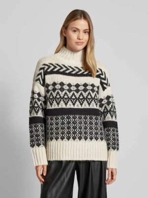 Sweter z dzianiny o kroju oversized z norweskim wzorem model ‘AMPLE’ Vero Moda