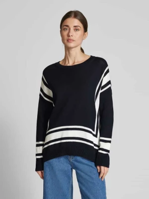 Sweter z dzianiny o kroju oversized z okrągłym dekoltem maerz muenchen