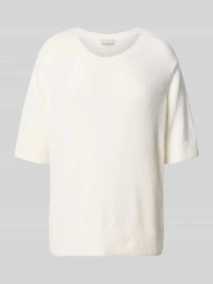 Sweter z dzianiny o kroju oversized z okrągłym dekoltem milano italy