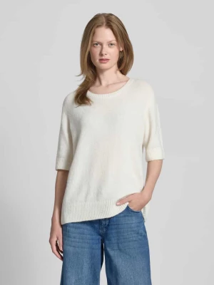 Sweter z dzianiny o kroju oversized z okrągłym dekoltem milano italy