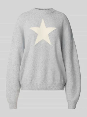 Sweter z dzianiny o kroju oversized z okrągłym dekoltem Review