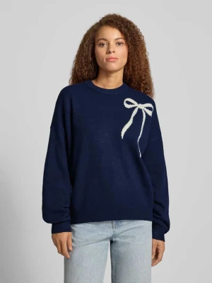Sweter z dzianiny o kroju oversized z okrągłym dekoltem Review
