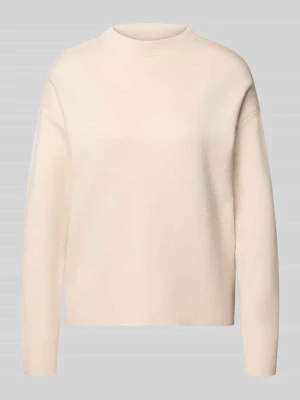 Sweter z dzianiny o kroju oversized z prążkowaną stójką Christian Berg Woman