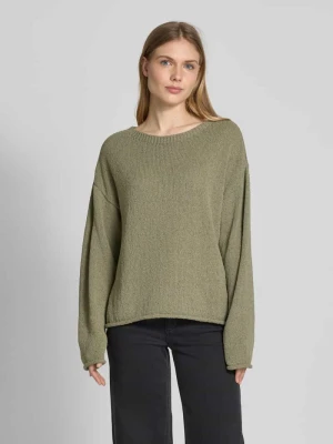 Sweter z dzianiny o kroju oversized z prążkowanym dekoltem w łódkę Jake*s Casual