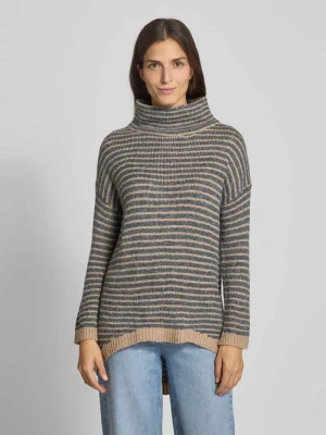 Sweter z dzianiny o kroju oversized z prążkowanymi wykończeniami Apricot