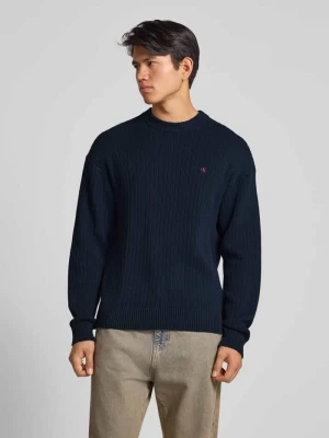 Sweter z dzianiny o kroju oversized z prążkowanymi wykończeniami Calvin Klein Jeans