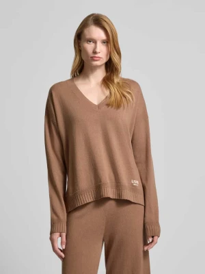 Sweter z dzianiny o kroju oversized z prążkowanymi wykończeniami LIU JO SPORT