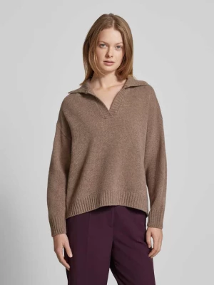 Sweter z dzianiny o kroju oversized z prążkowanymi wykończeniami model ‘AGRE’ Weekend Max Mara