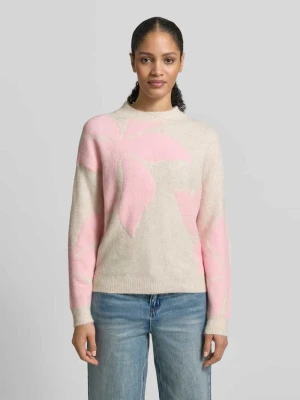 Sweter z dzianiny o kroju oversized z prążkowanymi wykończeniami model ‘OMEA’ b.Young