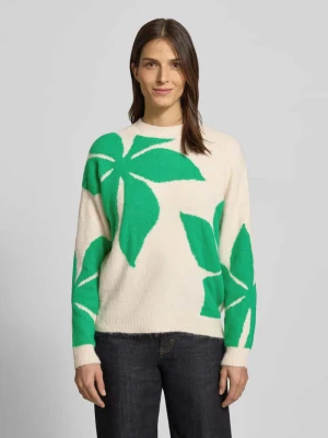 Sweter z dzianiny o kroju oversized z prążkowanymi wykończeniami model ‘OMEA’ b.Young