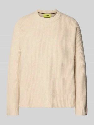 Sweter z dzianiny o kroju oversized z prążkowanymi wykończeniami model ‘SIGGA’ JJXX