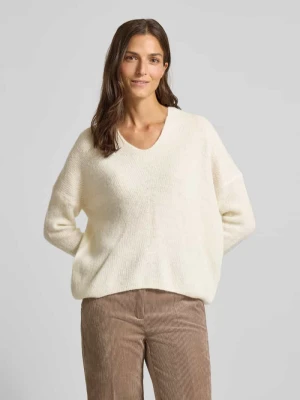 Sweter z dzianiny o kroju oversized z prążkowanymi wykończeniami model ‘THORA’ MOS MOSH