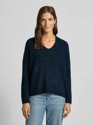 Sweter z dzianiny o kroju oversized z prążkowanymi wykończeniami model ‘THORA’ MOS MOSH