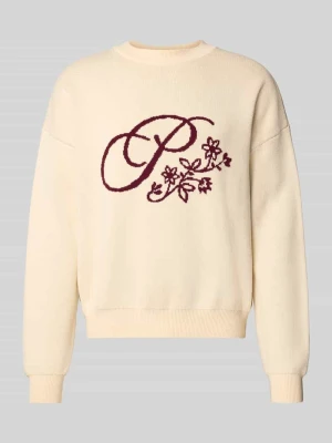 Sweter z dzianiny o kroju oversized z prążkowanymi wykończeniami PROHIBITED