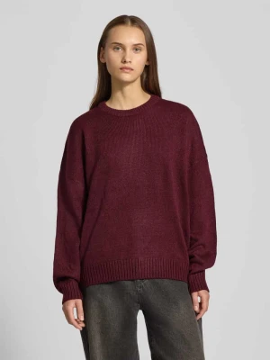 Sweter z dzianiny o kroju oversized z prążkowanymi wykończeniami REVIEW