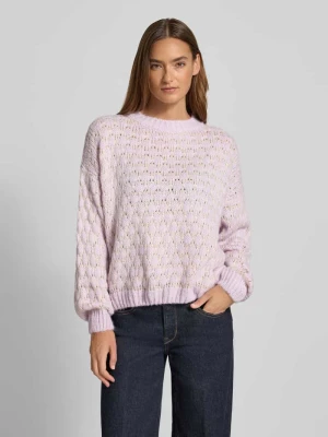Sweter z dzianiny o kroju oversized z prążkowanymi wykończeniami ZABAIONE