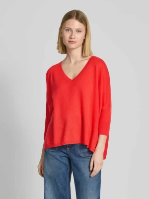 Sweter z dzianiny o kroju oversized z rękawem o dł. 3/4 model ‘MINIE’ Kujten