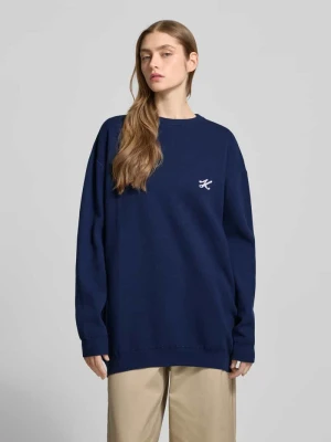 Sweter z dzianiny o kroju oversized z wyhaftowanym logo Karo Kauer