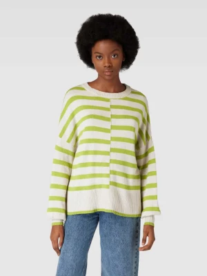 Sweter z dzianiny o kroju oversized ze wzorem w paski model ‘Bitte’ Fransa