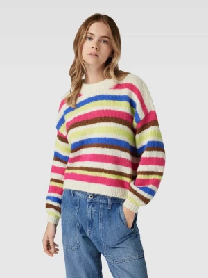 Sweter z dzianiny o kroju oversized ze wzorem w paski model ‘BUBBLE’ Only