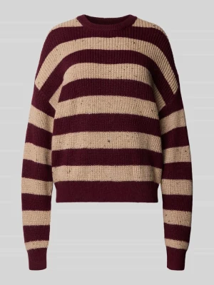 Sweter z dzianiny o kroju oversized ze wzorem w paski Review