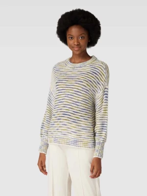 Sweter z dzianiny o kroju oversized ze wzorem z motywem na całej powierzchni model ‘Lea’ Fransa