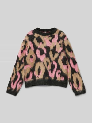 Sweter z dzianiny o kroju regular fit z abstrakcyjnym wzorem model ‘WILD’ Only