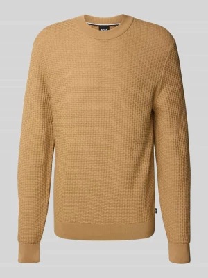 Sweter z dzianiny o kroju regular fit z czystej bawełny Boss