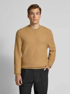Sweter z dzianiny o kroju regular fit z czystej bawełny Boss
