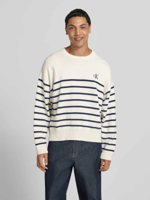 Sweter z dzianiny o kroju regular fit z czystej bawełny Calvin Klein Jeans