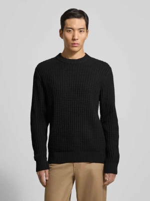 Sweter z dzianiny o kroju regular fit z czystej bawełny ekologicznej model ‘TOM’ Selected Homme