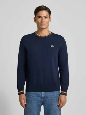 Sweter z dzianiny o kroju regular fit z czystej bawełny Lacoste