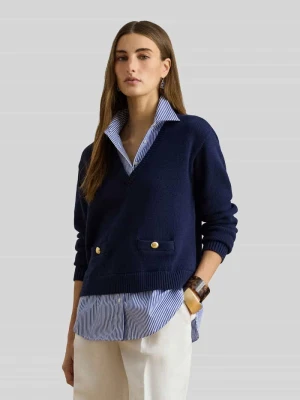 Sweter z dzianiny o kroju regular fit z czystej bawełny Lauren Ralph Lauren