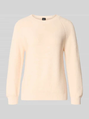 Sweter z dzianiny o kroju regular fit z czystej bawełny model ‘FOVILA’ Boss