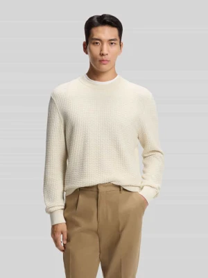 Sweter z dzianiny o kroju regular fit z czystej bawełny model ‘IMBERTO’ Boss