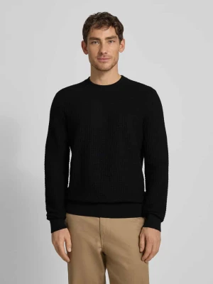 Sweter z dzianiny o kroju regular fit z czystej bawełny model ‘IMBERTO’ Boss