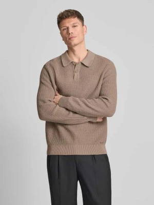 sweter z dzianiny o kroju regular fit z czystej bawełny model 'SAFFOWL' HUGO