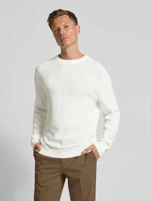 Sweter z dzianiny o kroju regular fit z czystej bawełny model ‘SIMO’ HUGO