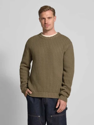 Sweter z dzianiny o kroju regular fit z czystej bawełny model ‘SRIBBEN_1’ HUGO