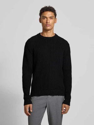 Sweter z dzianiny o kroju regular fit z czystej bawełny model ‘SRIBBEN_1’ HUGO