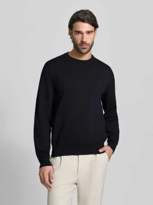 Sweter z dzianiny o kroju regular fit z czystej bawełny model ‘UPCAS’ Boss