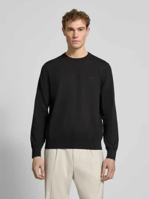 Sweter z dzianiny z czystej bawełny w kroju regular fit model 'UPCAS' Boss