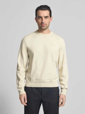 Sweter z dzianiny z czystej bawełny w kroju regular fit model 'UPCAS' Boss