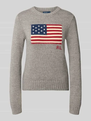 Sweter z dzianiny o kroju regular fit z czystej bawełny Polo Ralph Lauren Ciemnoszary